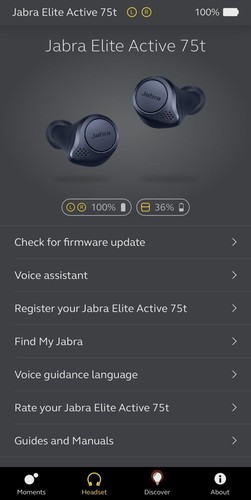 Приложение Jabra Elite Active 75t Приложение Jabra Elite Active 75t